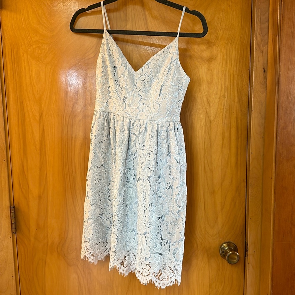 Pale blue floral dress